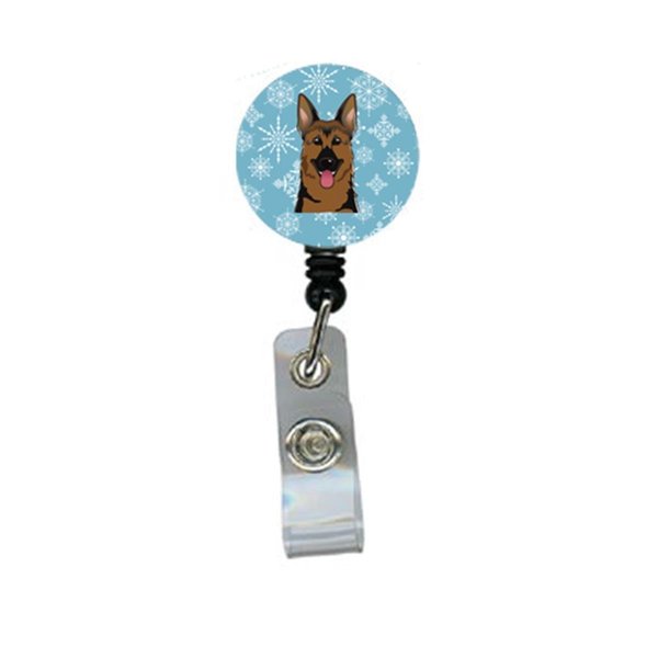 Teachers Aid Snowflake German Shepherd Retractable Badge Reel TE720167